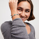 Chain bracelet with green crystals